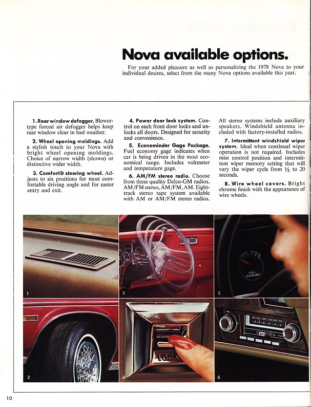 Image of the 1978 Nova Brochure page 10