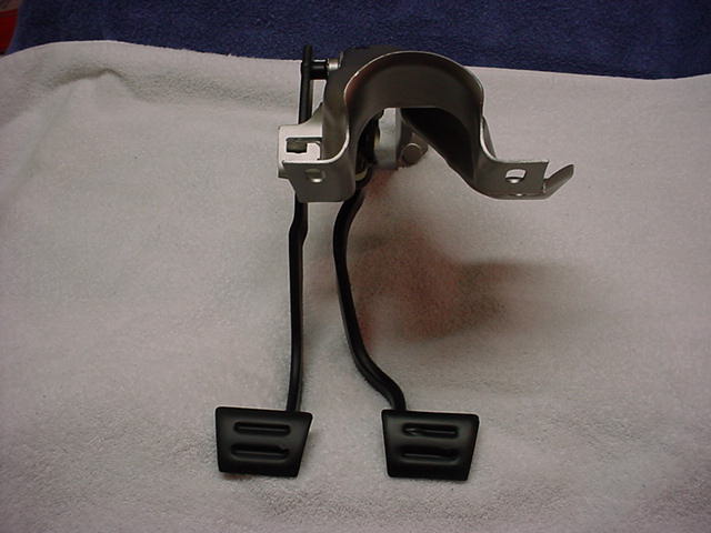 view of the 1968  NovaClutch pedal under dash bracket